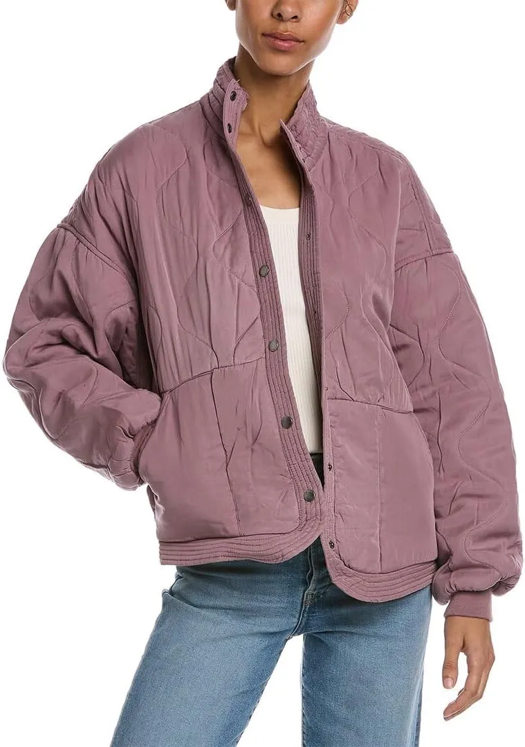 [BLANKNYC] Womens Luxury Clothing Tencel Drop Shoulder Quilted Jacket