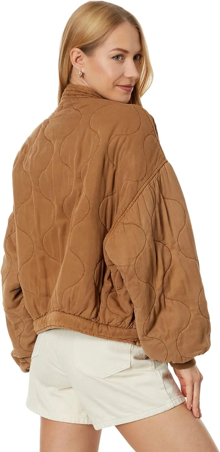 [BLANKNYC] Womens Luxury Clothing Tencel Drop Shoulder Quilted Jacket