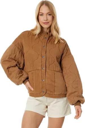 [BLANKNYC] Womens Luxury Clothing Tencel Drop Shoulder Quilted Jacket