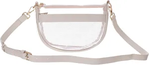 BLOC Bags Women's Clear Handbags - Crossbody & Shoulder Bags with Metal Zippers
