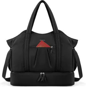 BOSTANTEN Weekender Bags for Women Travel Duffle Waterproof Gym Bag with Shoe Compartment