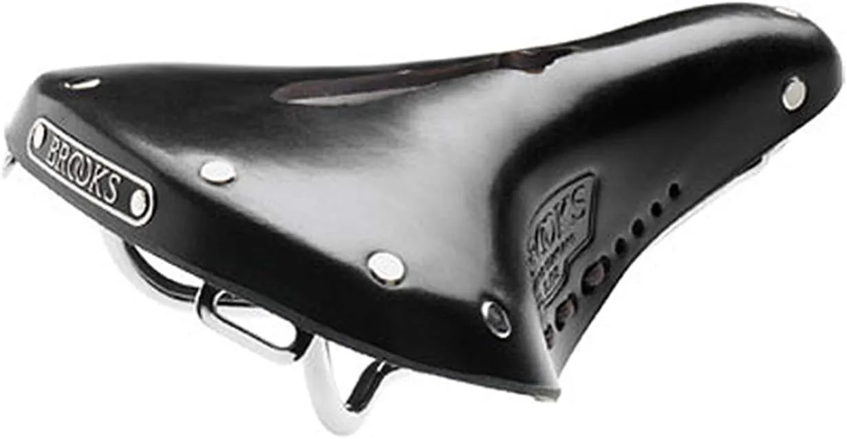 Brooks England B17 Carved, Iconic Cut-Out Handmade Leather Bike Saddle, Black, Short