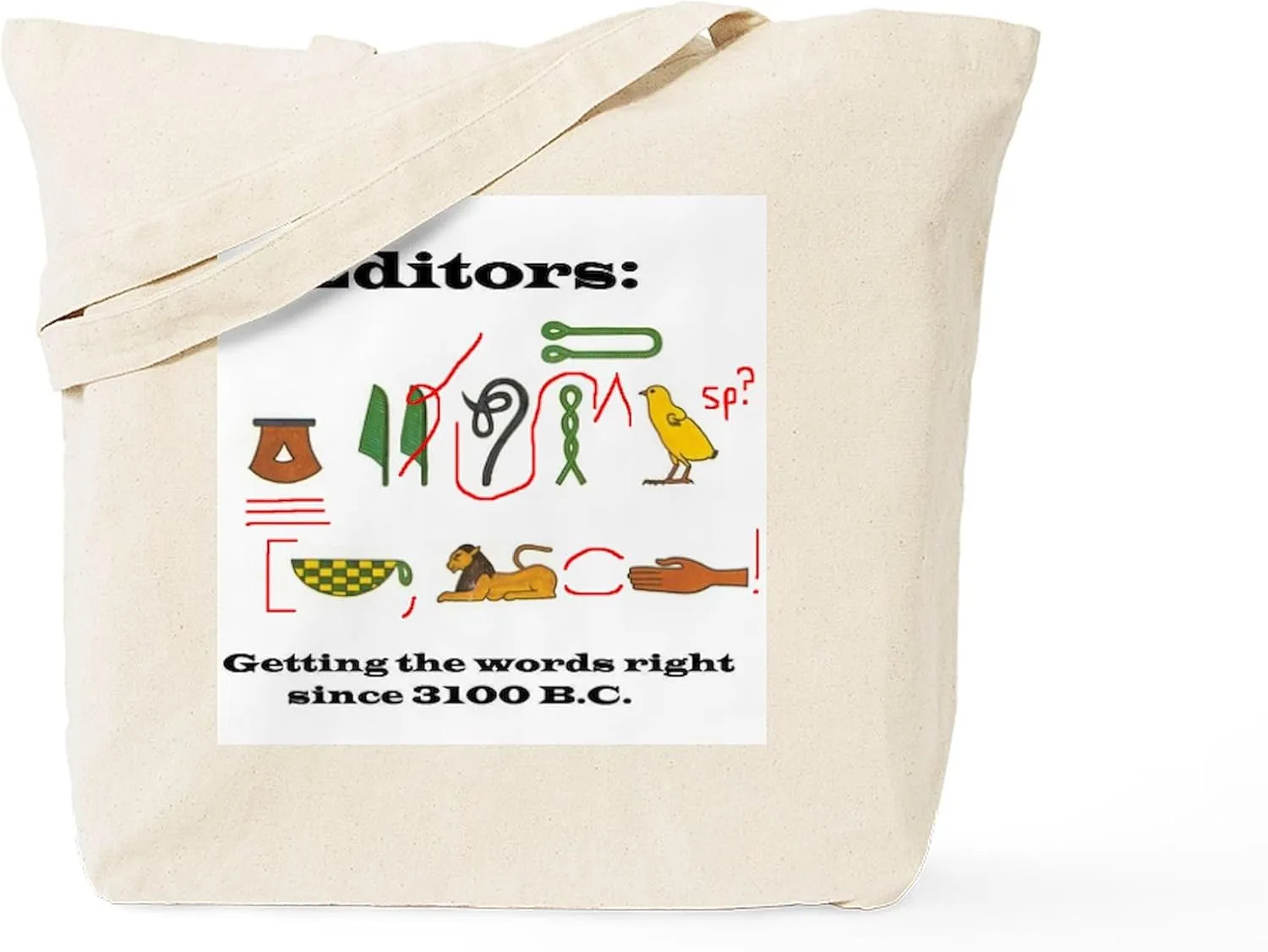 CafePress Editors In History Tote Bag Natural Canvas Tote Bag, Reusable Shopping Bag