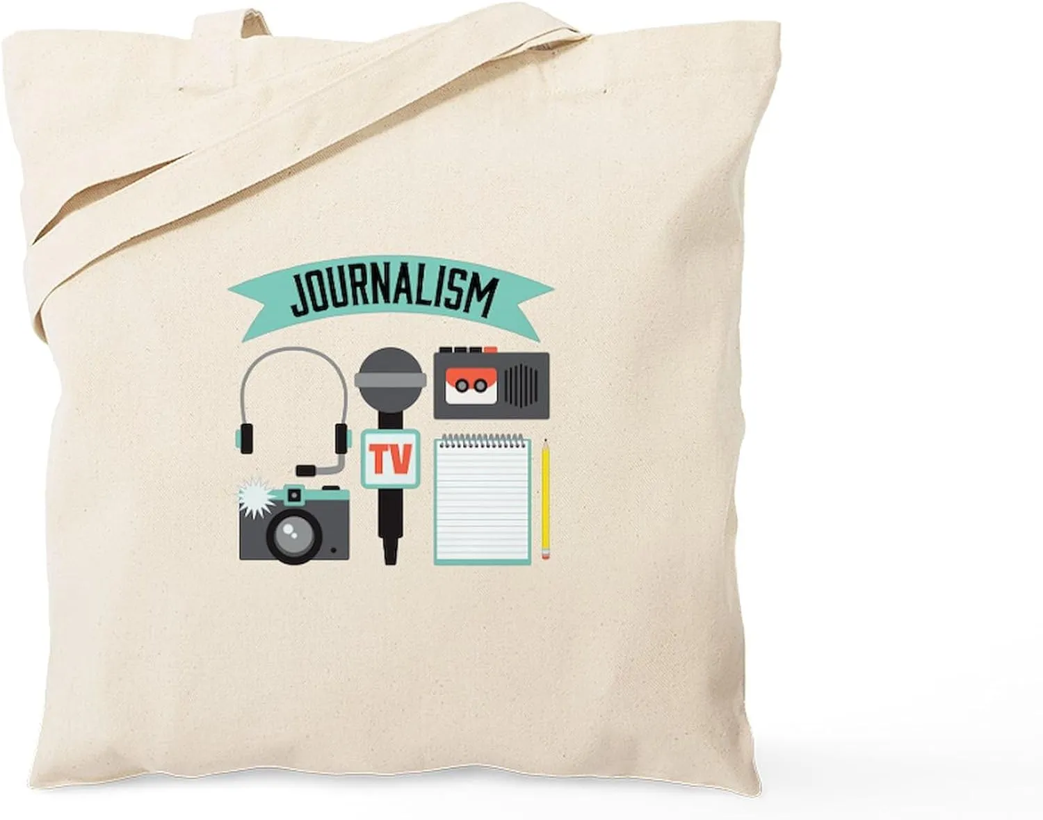 CafePress Journalism Tote Bag Natural Canvas Tote Bag, Reusable Shopping Bag