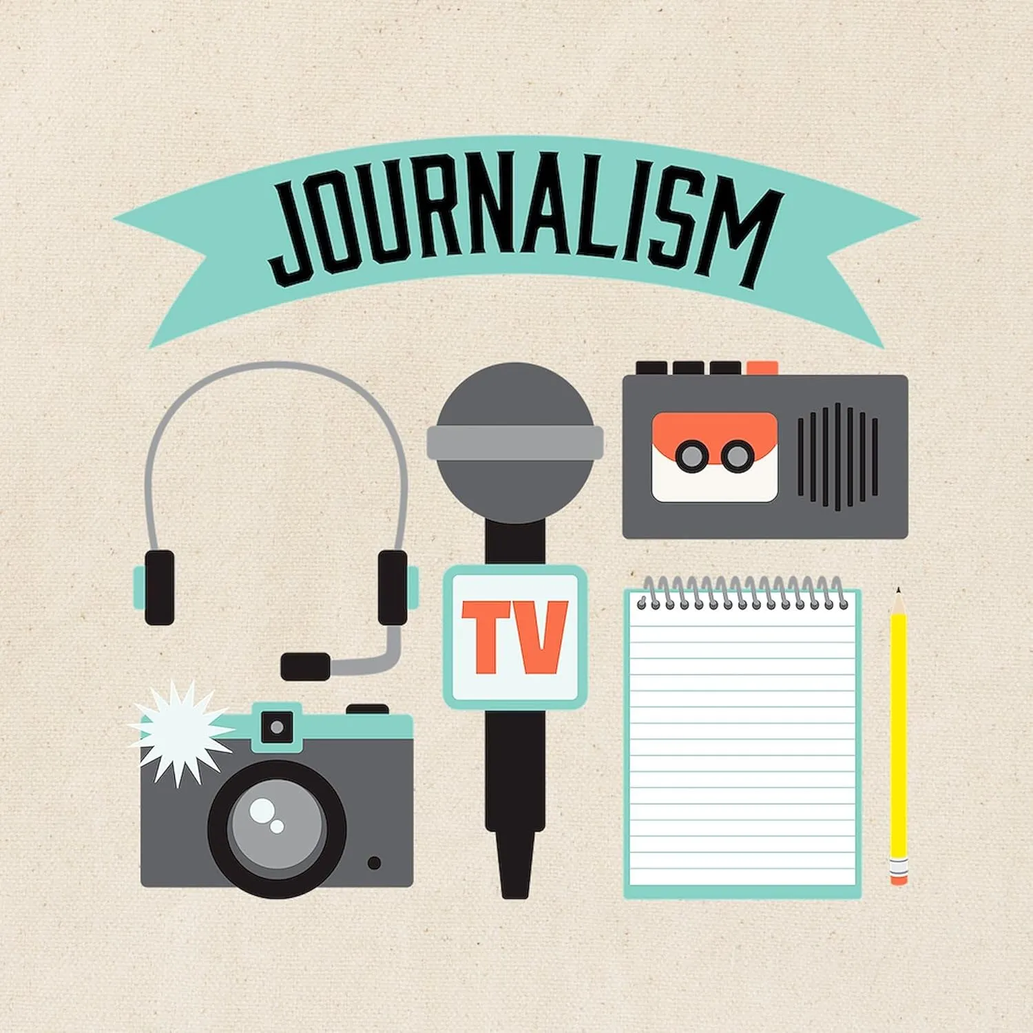 CafePress Journalism Tote Bag Natural Canvas Tote Bag, Reusable Shopping Bag