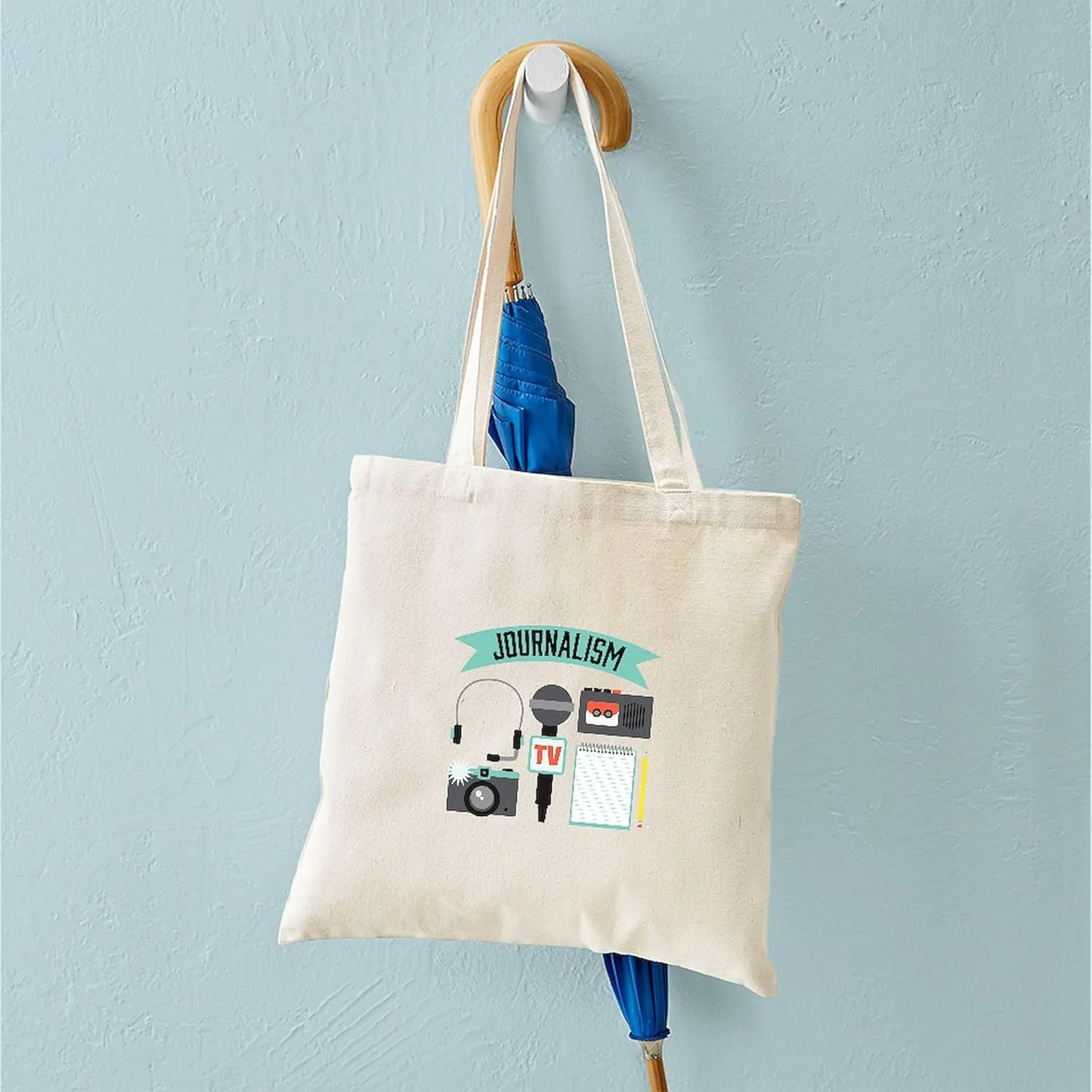 CafePress Journalism Tote Bag Natural Canvas Tote Bag, Reusable Shopping Bag