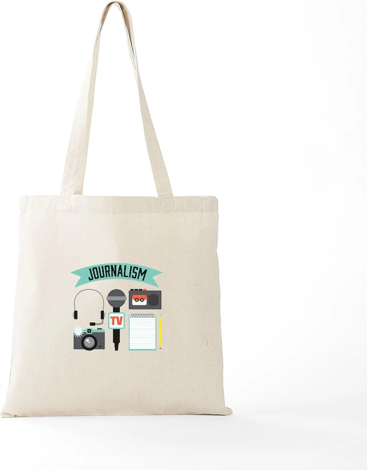 CafePress Journalism Tote Bag Natural Canvas Tote Bag, Reusable Shopping Bag