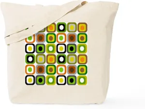 CafePress MCM Squares 222 Duvet Tote Bag Reusable Natural Beige Canvas Shopping Bag