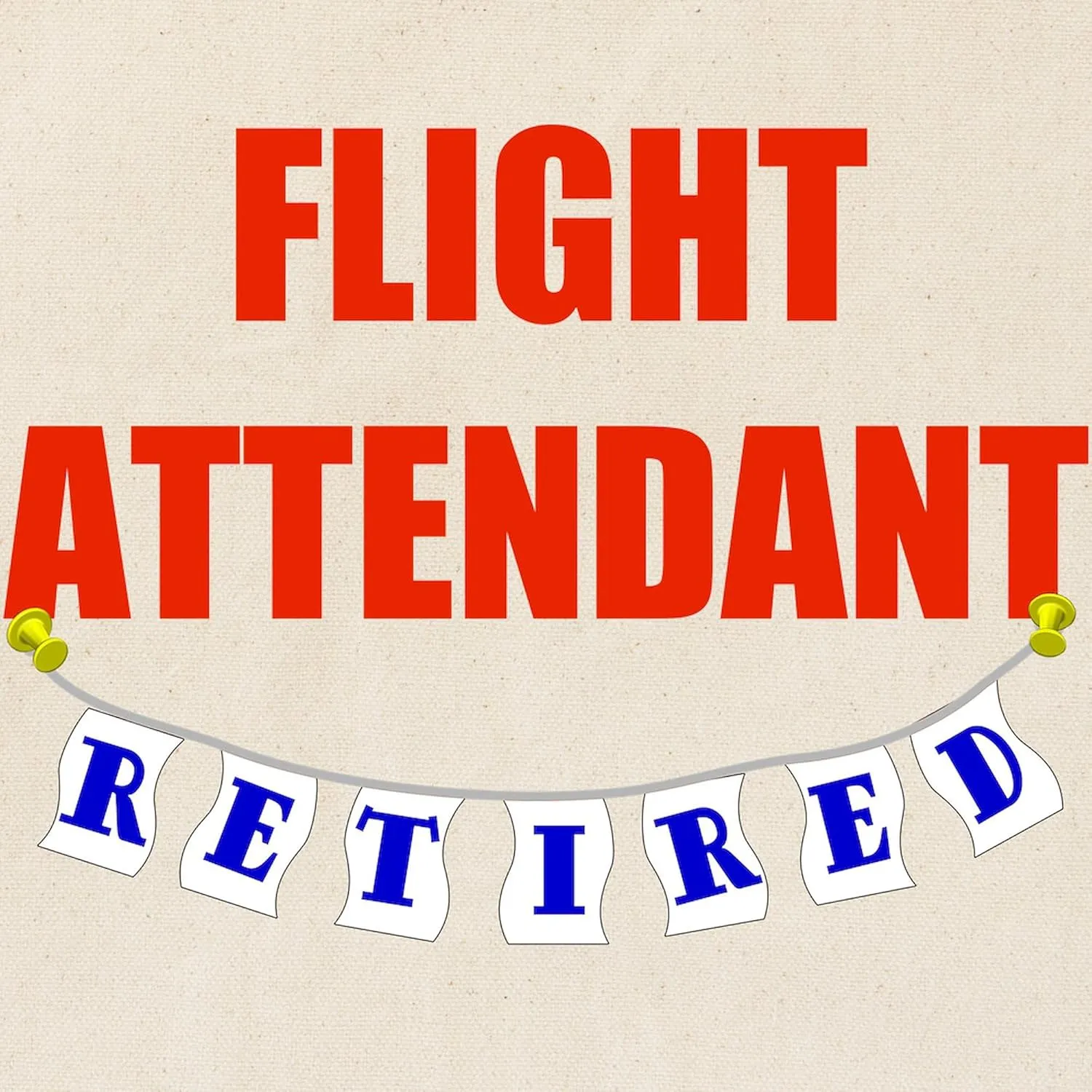 CafePress Retired Flight Attendant Tote Bag Natural Canvas Tote Bag, Reusable Shopping Bag