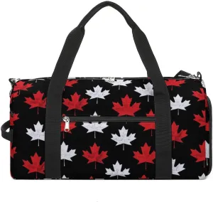Canada Flag Maple Gym Bag for Women Men Lightweight Duffel Bag Travel Tote Bag Sports Bag with Shoulder Strap