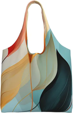 Canvas Aesthetic Tote Bag for Women Handbag Mid-Century Modern Style Reusable Grocery Bags with Handles