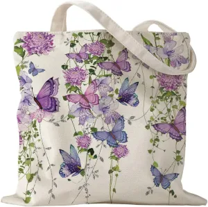 Canvas Tote Bag, Aesthetic Gifts for Women Book Shoulder Tote Bag Reusable Grocery Tote Bags with Pocket