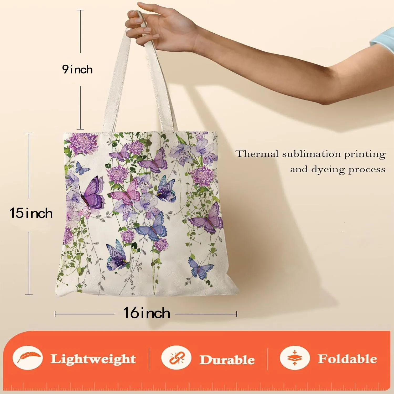 Canvas Tote Bag, Aesthetic Gifts for Women Book Shoulder Tote Bag Reusable Grocery Tote Bags with Pocket