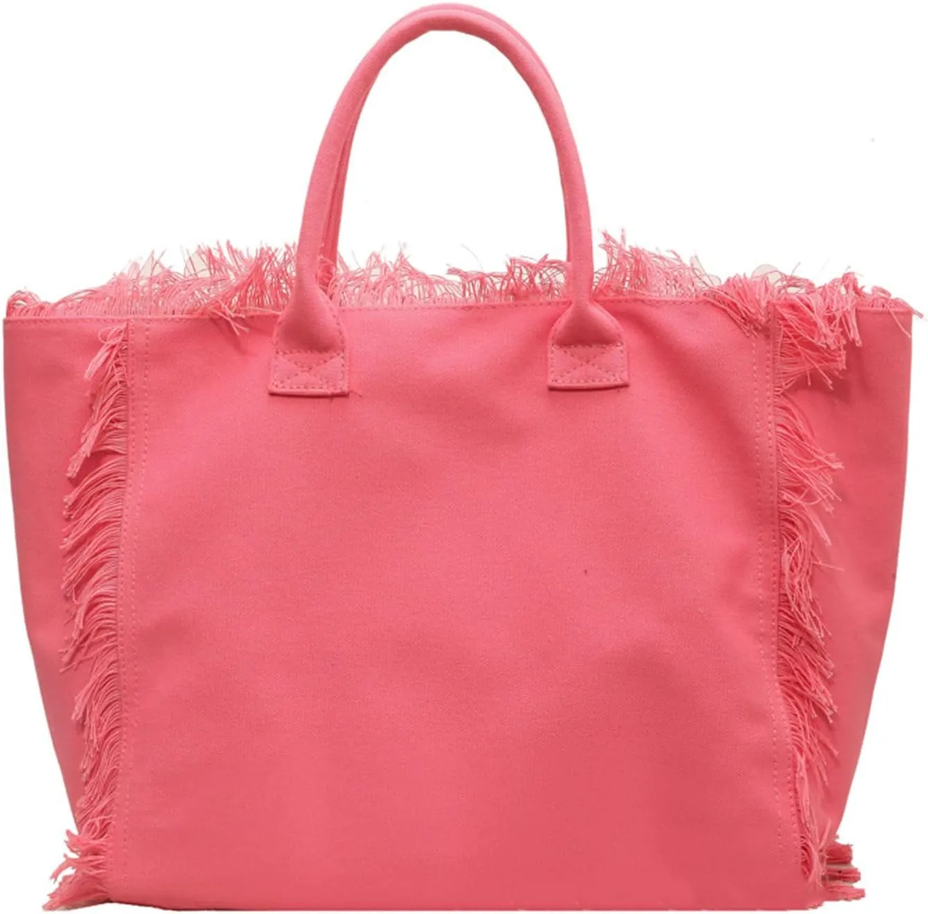 Canvas Tote Bag for Women with Tassel,Large Capacity Tassel Tote Bag Solid Canvas Commuter Handbag Shoulder Bag