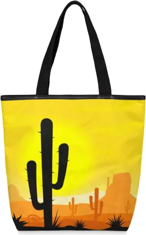 Canvas Tote Bag for Women with Zipper Large Capacity Bags with Inner Pocket Beach Bags Reusable Grocery Tote Bags
