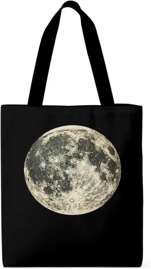 Canvas Tote Bag, Moon Aesthetic Canvas Tote Handbags for Women Shoulder Bag Earth Day