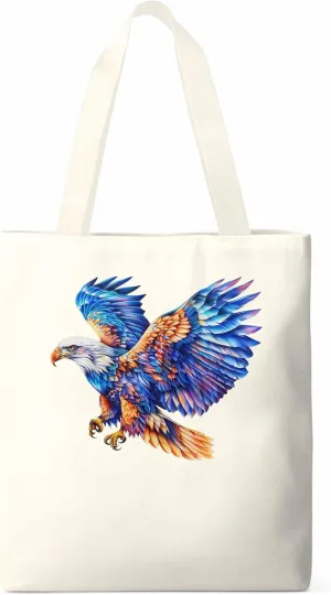 Canvas Tote Bag, Watercolor Ombre Eagle Aesthetic Canvas Tote Handbags for Women Shoulder Bag,
