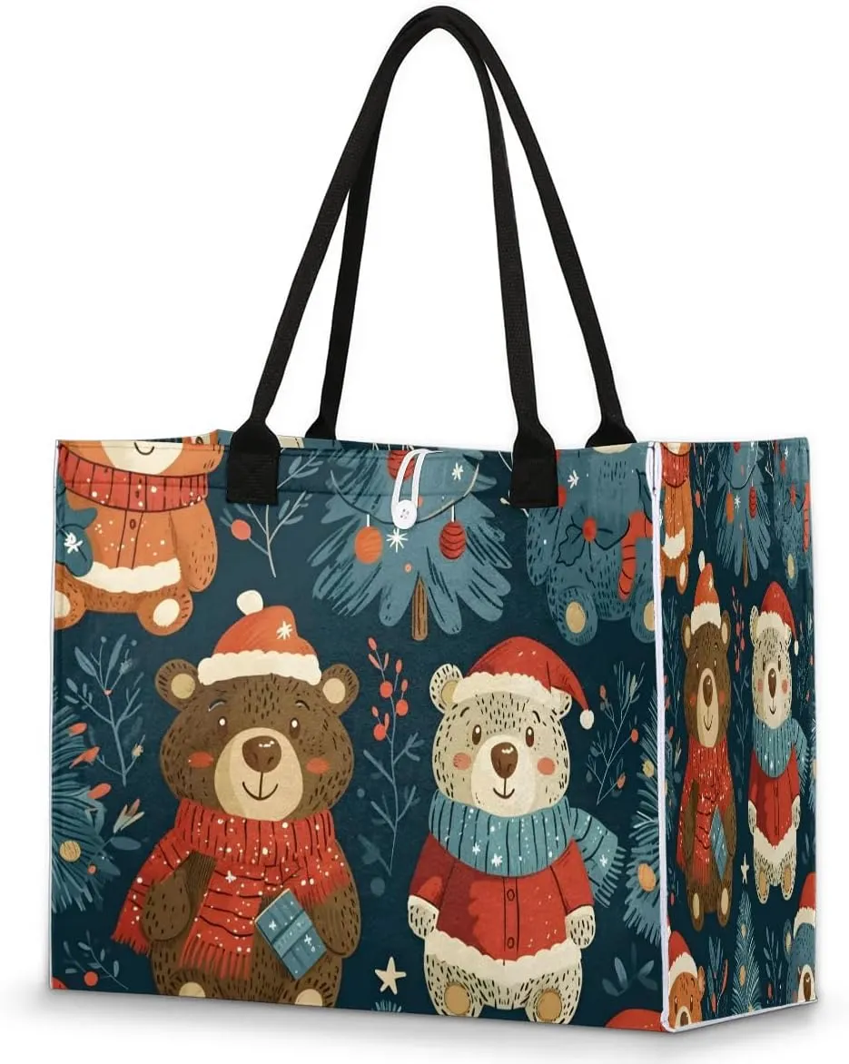Canvas Tote Bags, Reusable Canvas Bags Use For Grocery Bags, Shopping Bags, Work, Daily Use