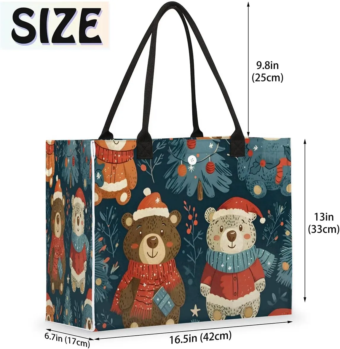 Canvas Tote Bags, Reusable Canvas Bags Use For Grocery Bags, Shopping Bags, Work, Daily Use