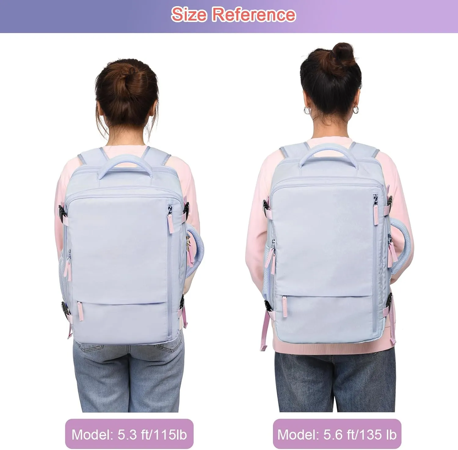 Carry on Backpack, Waterproof 17 Inch Laptop Backpack for Women, Flight Approved Backpack for Travel, College, Work