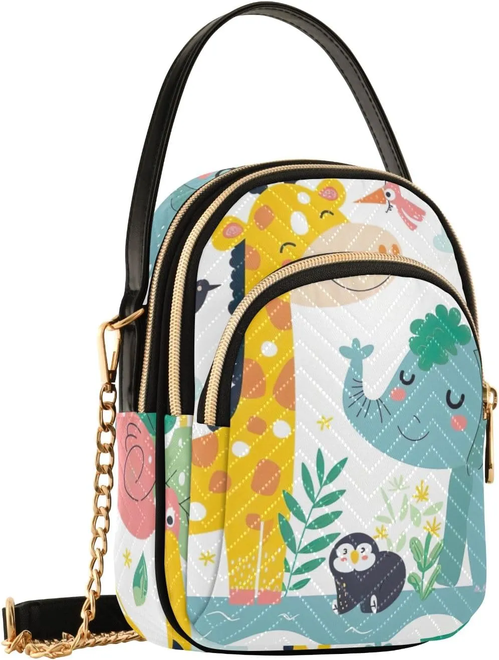 Cartoon Cat Star Cute Shoulder Bags for Women Chain Bags with Leather Handle
