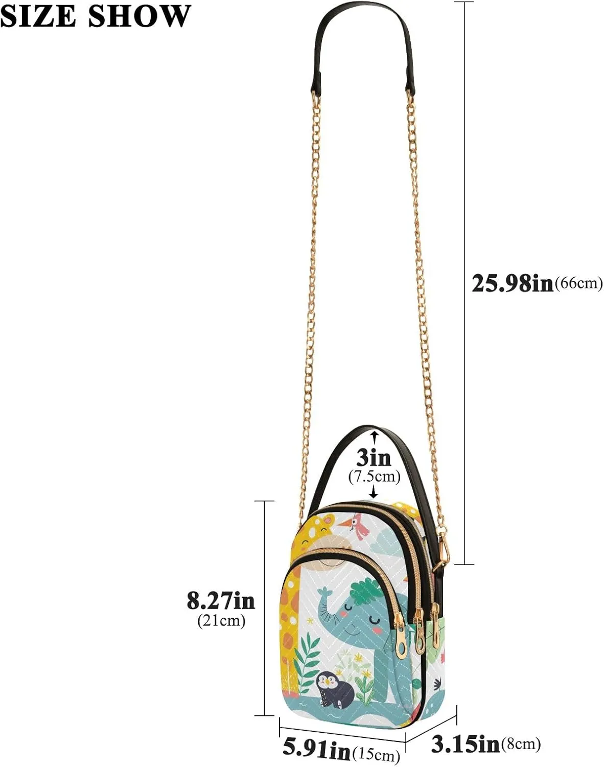 Cartoon Cat Star Cute Shoulder Bags for Women Chain Bags with Leather Handle