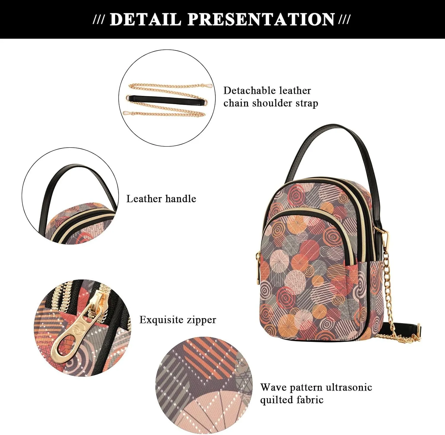 Cartoon Cat Star Cute Shoulder Bags for Women Chain Bags with Leather Handle