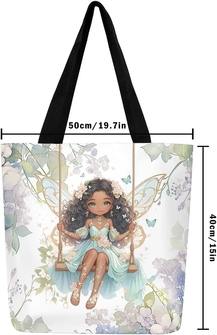 Castle Fairy Girls Women Canvas Tote Bag
