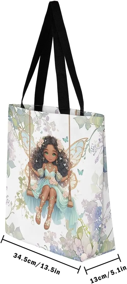 Castle Fairy Girls Women Canvas Tote Bag