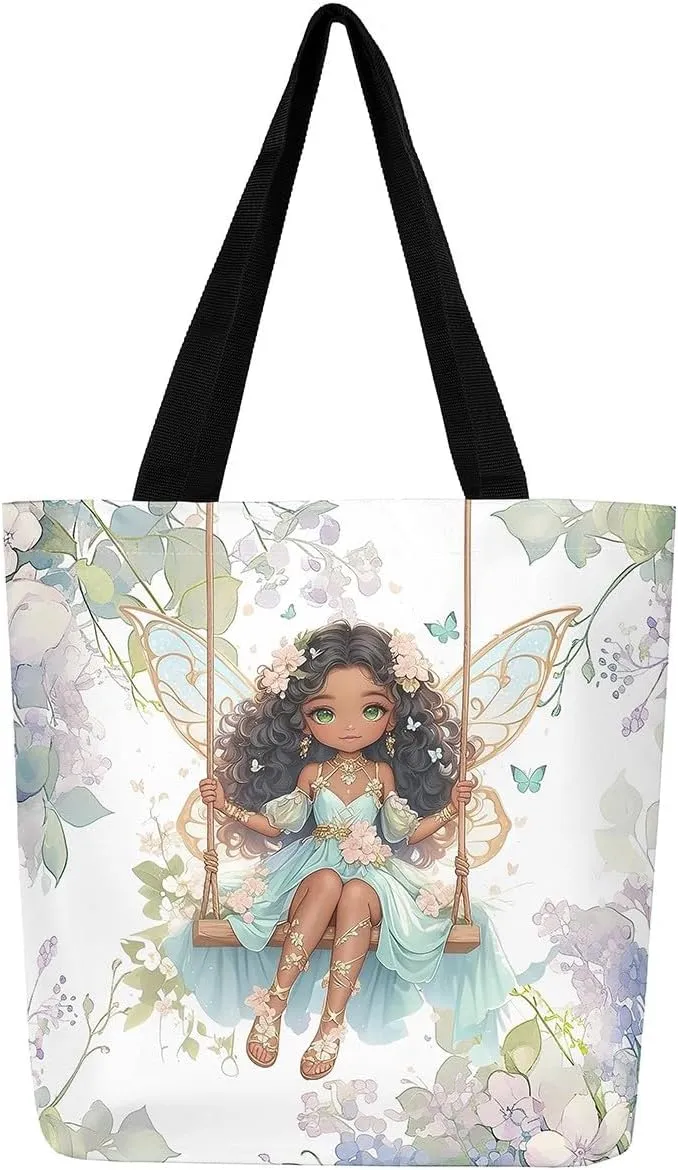Castle Fairy Girls Women Canvas Tote Bag