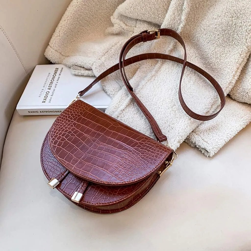 Casual Messenger Wild Shoulder Simple Fashion Satchel 2025 Bag Plush Bag over Shoulder Bags (Brown, One Size)