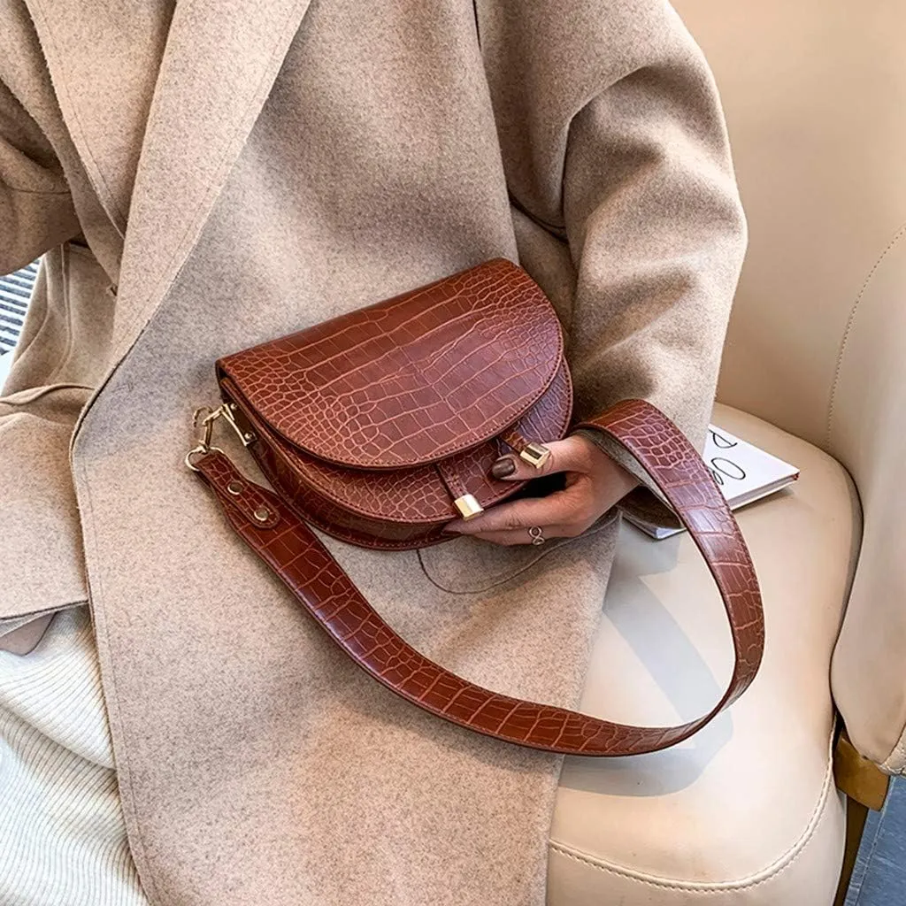 Casual Messenger Wild Shoulder Simple Fashion Satchel 2025 Bag Plush Bag over Shoulder Bags (Brown, One Size)