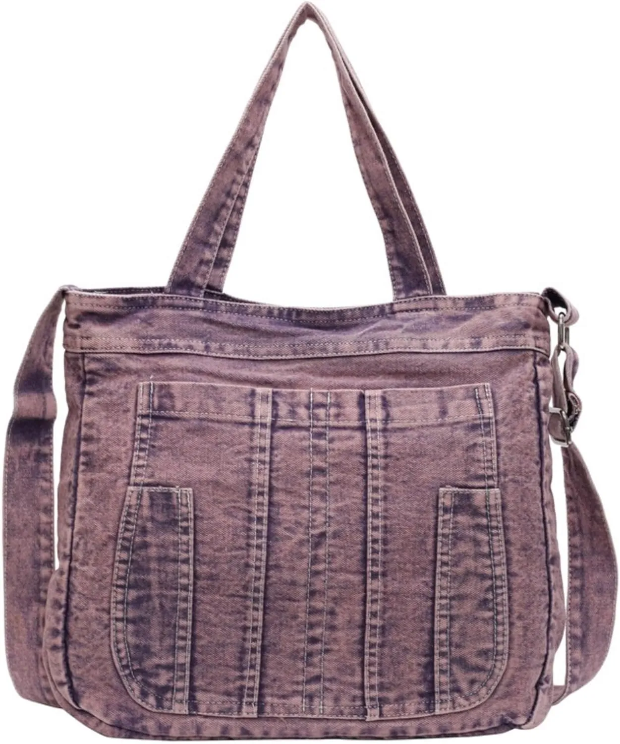 Casual New Jean Tote Bag for Women, Retro Denim Crossbody Shoulder Hobo Bag with Zipper