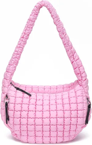 CATMICOO Puffer Tote Bag for Women: Carryall Puff Shoulder Bag for Travel - Lightweight Quilted Bag for Gym