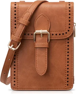 Cell Phone Purse Small Crossbody Bags for Women Leather Cellphone Wallet Travel Shoulder Handbag