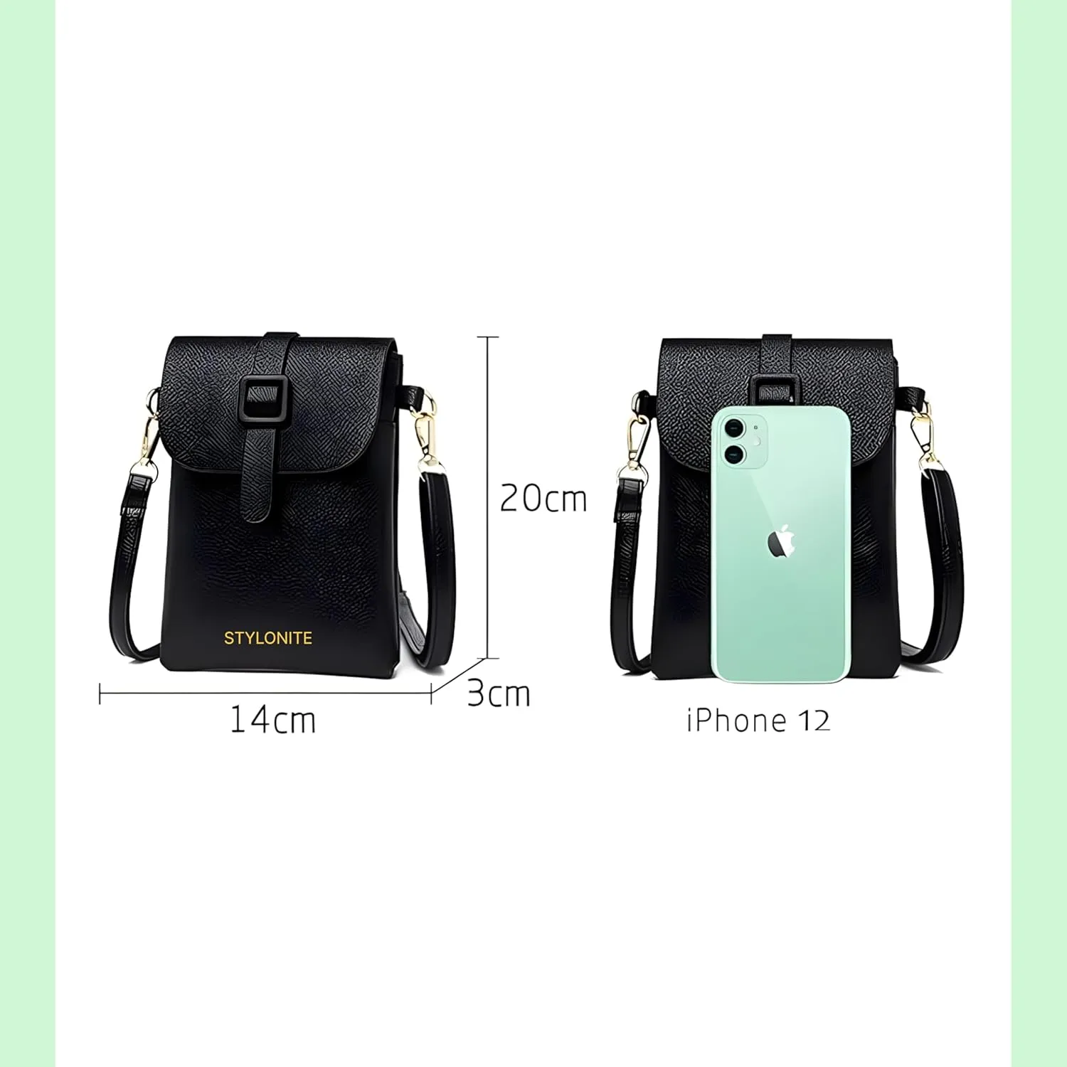 Cell Phone Purse Small Crossbody Bags for Women Vegan Faux Leather Wallet Purse
