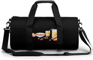 Cereal Milk And Toast Breakfast Compact Gym Bag Travel Duffel Bags Lightweight Foldable Sports Tote Gymbag