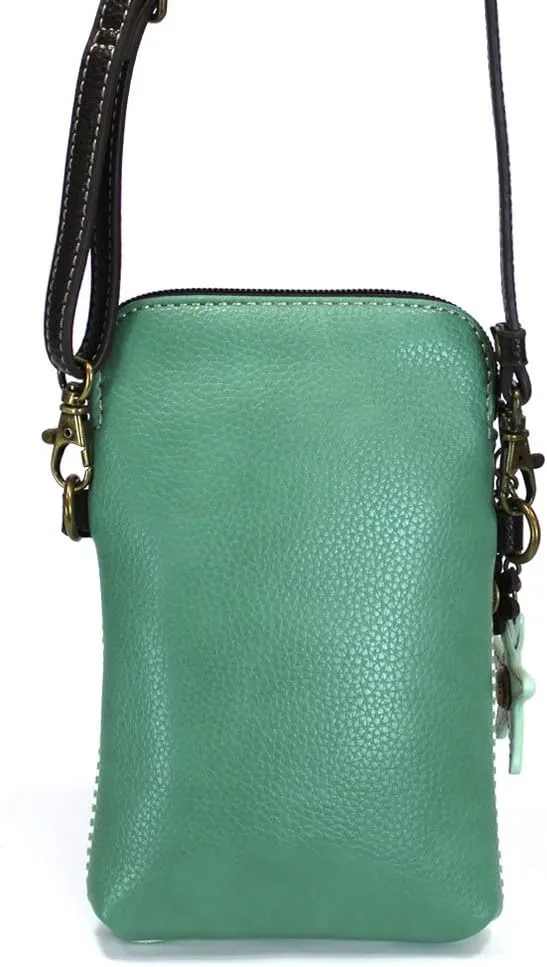 CHALA Cacual Striped Backpacks Purse with Adjustable Strap -15" x 11.5" x 6" (Teal Stripe Backpack & Crossbody Purse Bundle)