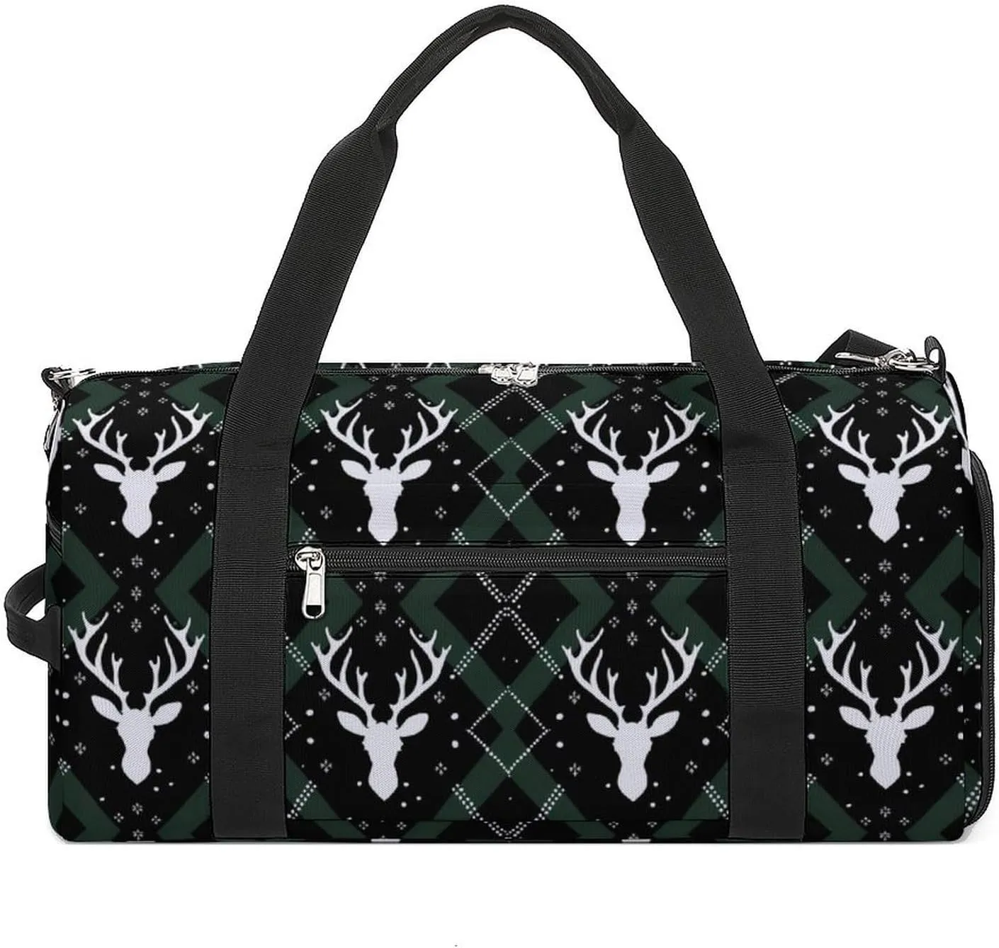 Christmas Deer Sports Gym Bag Lightweight Travel Duffle Bag Carry on Weekender Bags for Women Men