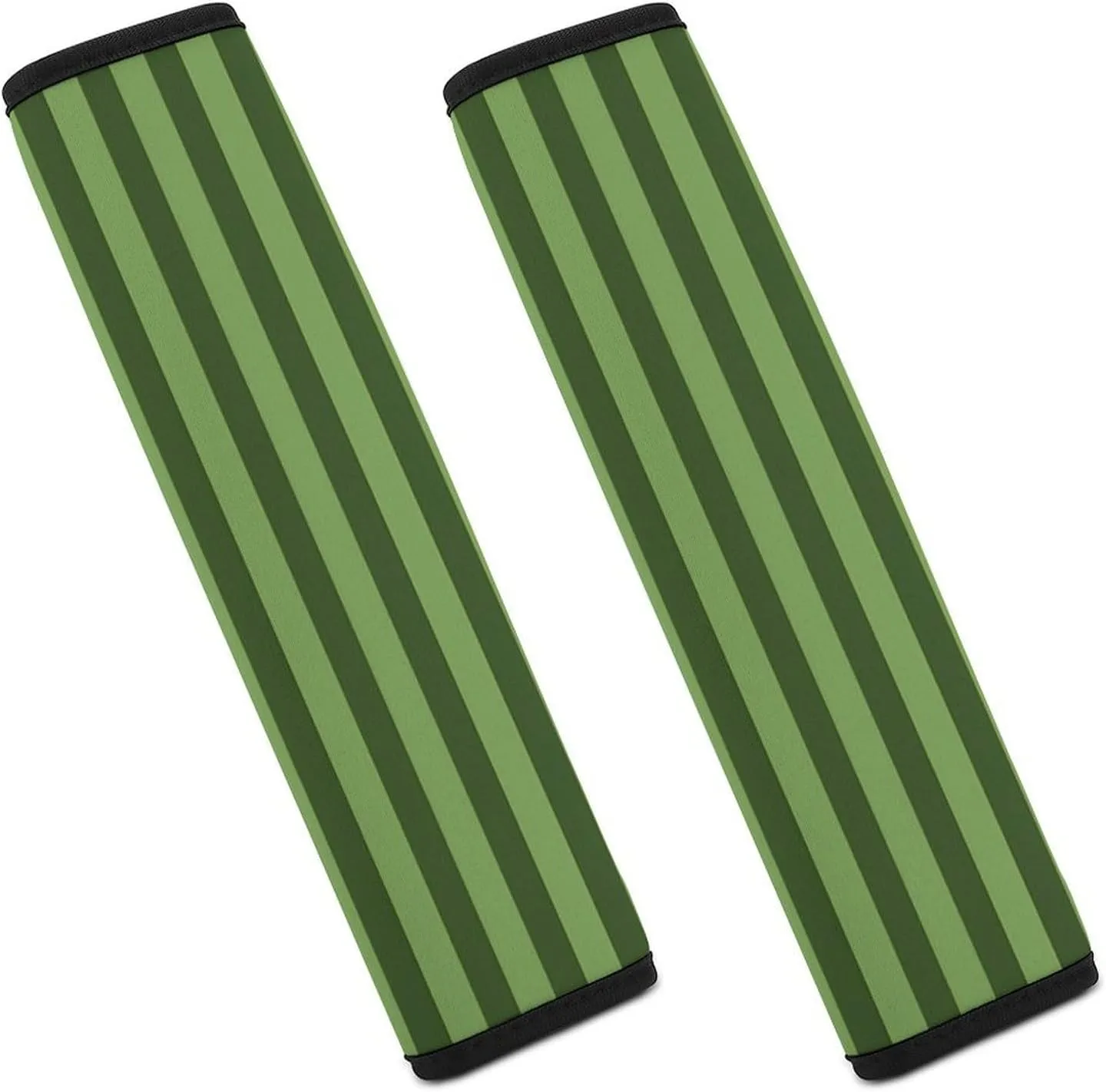 Classic Green Striped Auto Seat Belt Cover 2PCS Universal Car Seat Belt Shoulder Protector Pad, Protect Your Shoulders and Neck for Car Seat Belt, Shoulder Bag, Backpack