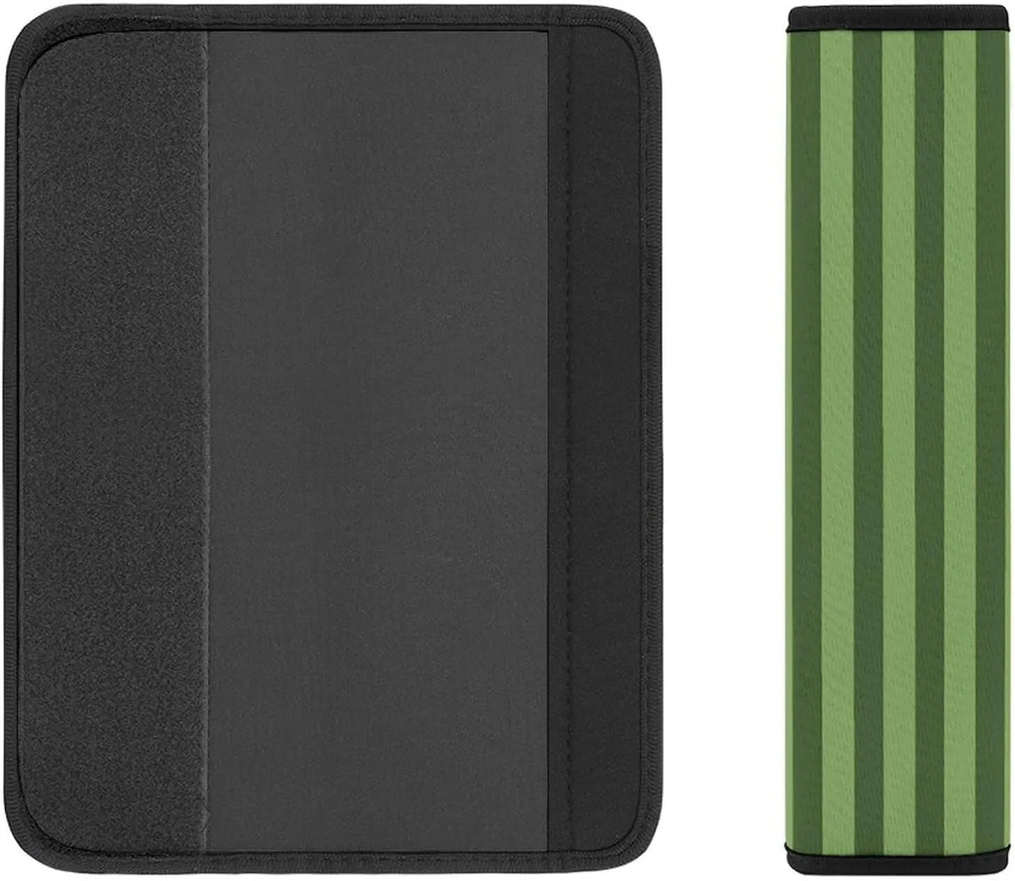 Classic Green Striped Auto Seat Belt Cover 2PCS Universal Car Seat Belt Shoulder Protector Pad, Protect Your Shoulders and Neck for Car Seat Belt, Shoulder Bag, Backpack