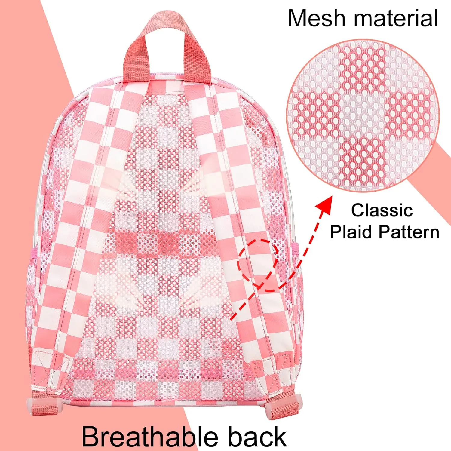 Clear Mini Backpack Stadium Approved 12x12x6 Small Transparent Backpacks Plastic See Through Bag for Work Festival Security Travel