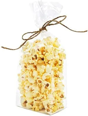 ClearBags Clear Gusset Bags w/Paper Insert, 3 1/2x2 1/4x9 3/4,100 Pieces, High Clarity Flat Bottom Treat Bags for Gifts, Cookies, Candy, Party Favor, Weddings, Bakery Packaging, 1.6 Mil, FGPB15A