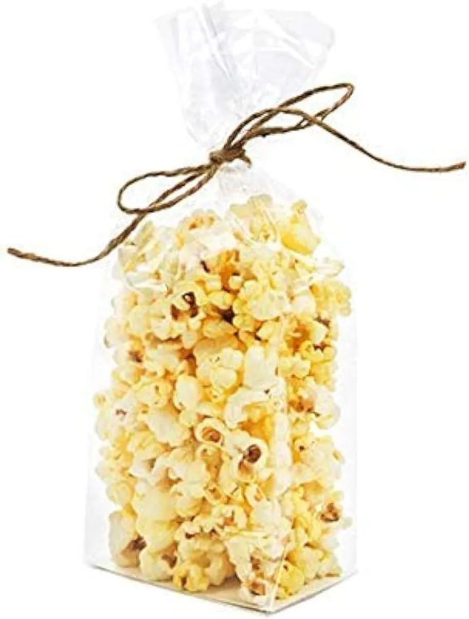 ClearBags Clear Gusset Bags w/Paper Insert, 3 1/2x2 1/4x9 3/4,100 Pieces, High Clarity Flat Bottom Treat Bags for Gifts, Cookies, Candy, Party Favor, Weddings, Bakery Packaging, 1.6 Mil, FGPB15A