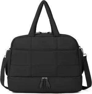 CLUCI Duffle Bag for Travel,Carry on Bag with Shoe Compartment,Puffer Tote Bag for Women Small Duffel Bag Overnight Weekender Bags Luggage Bags,Gym Bag with Wet Pocket