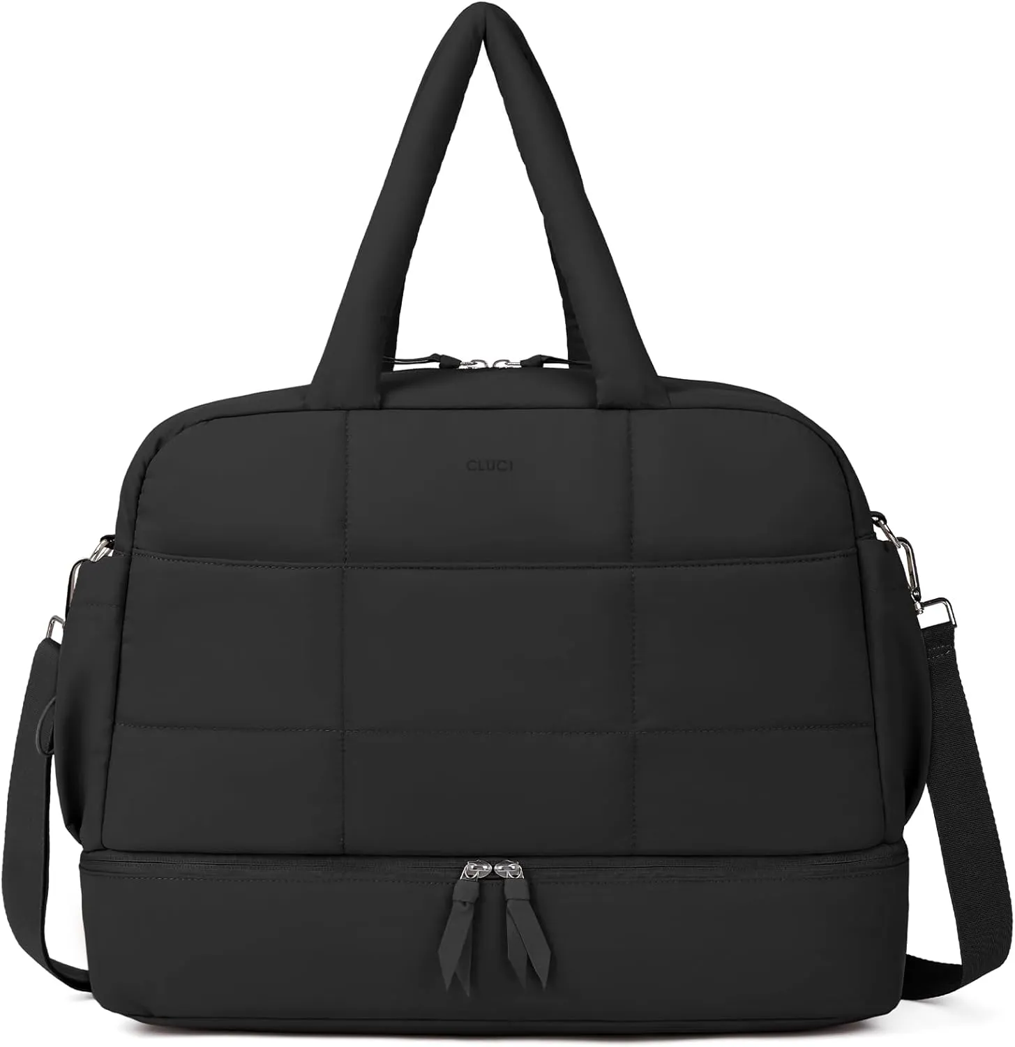 CLUCI Duffle Bag for Travel,Carry on Bag with Shoe Compartment,Puffer Tote Bag for Women Small Duffel Bag Overnight Weekender Bags Luggage Bags,Gym Bag with Wet Pocket