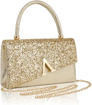Clutch Purse for Women Small Sequin Purses Gold Evening Bag for Wedding Handbag for Party Clutch Cocktail Bags