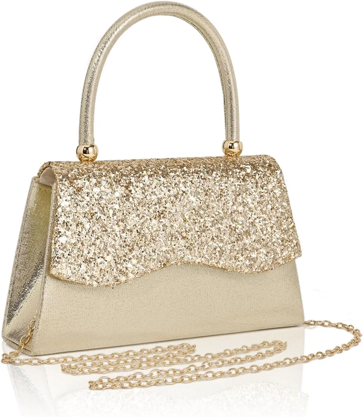 Clutch Purse for Women Small Sequin Purses Gold Evening Bag for Wedding Handbag for Party Clutch Cocktail Bags
