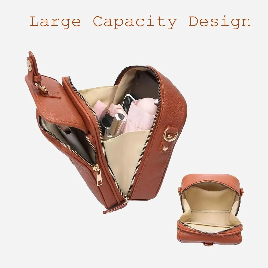 Collaborate Crossbody Leather Bag, Collaboraten 1 Crossbody Leather Bag, Anti-Theft Retro Design, Large Capacity for Women