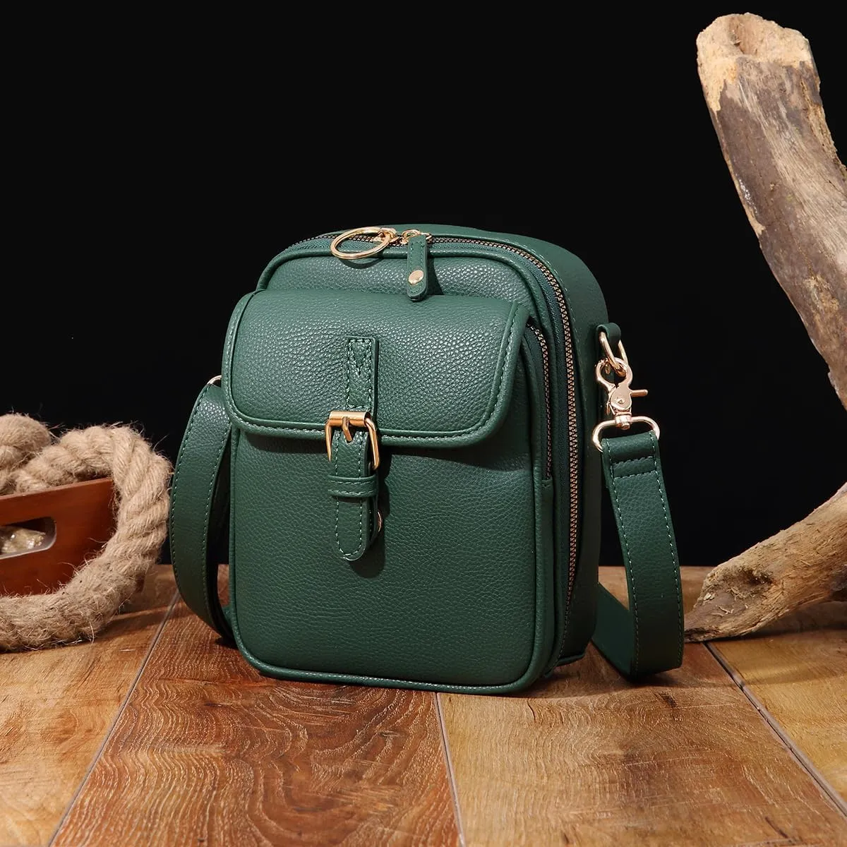 Collaborate Crossbody Leather Bag, Urvashi Crossbody Bag, with 7 Cards Slots Bring Leisure Luxury for Women
